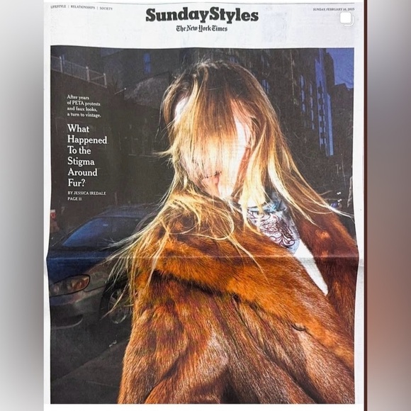 Vintage Real Brown/Tan Fur Jacket Women's Large - Picture 11 of 12